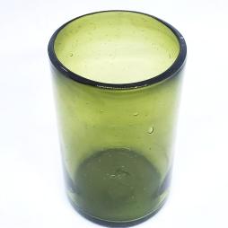 Solid Olive Green 14 oz Drinking Glasses (set of 6)